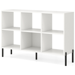 Costway 6 Cube White Metal Leg Bookshelf - Size: 6 Shelf - Wilko - thumbnail 3