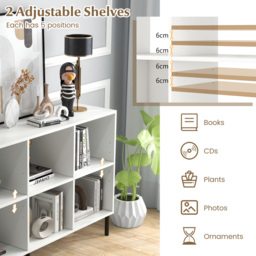 Costway 6 Cube White Metal Leg Bookshelf - Size: 6 Shelf - Wilko - thumbnail 6