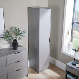 Home Source Phoenix Single Door Grey Wardrobe - Wilko - thumbnail 6