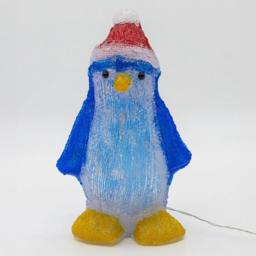 Marco Paul Pre Lit Ice Puppa Penguin Christmas Decoration - Size: 30 x 24 x 14cm - Blue - Wilko - thumbnail 3