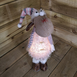 Samuel Alexander Standing Pink and Grey Reindeer Warm White LED Christmas Decoration - Size: 50 x 25 x 25cm - Multi - Wilko - thumbnail 3