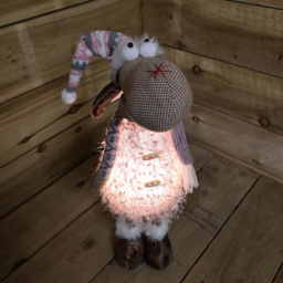 Samuel Alexander Standing Pink and Grey Reindeer Warm White LED Christmas Decoration - Size: 50 x 25 x 25cm - Multi - Wilko - thumbnail 6