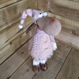 Samuel Alexander Standing Pink and Grey Reindeer Warm White LED Christmas Decoration - Size: 50 x 25 x 25cm - Multi - Wilko - thumbnail 7