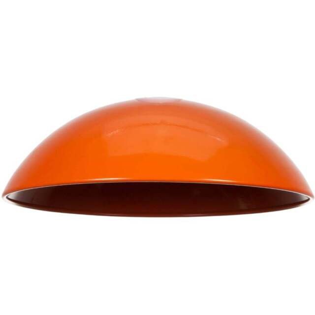 Happy Homewares Orange Gloss Metal Industrial Retro Disc Pendant Shade - Size: 9 x 28 x 28cm - Wilko - image 1