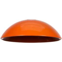 Happy Homewares Orange Gloss Metal Industrial Retro Disc Pendant Shade - Size: 9 x 28 x 28cm - Wilko - thumbnail 1