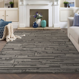 Desire Rugs Hamilton Dark Grey Bold Geometric Rug 60 x 220cm - Size: 220 x 60 x 1.3cm - Wilko - thumbnail 6