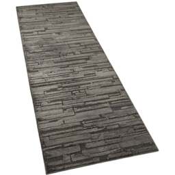 Desire Rugs Hamilton Dark Grey Bold Geometric Rug 60 x 220cm - Size: 220 x 60 x 1.3cm - Wilko