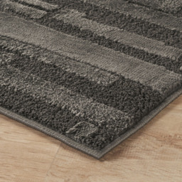 Desire Rugs Hamilton Dark Grey Bold Geometric Rug 60 x 220cm - Size: 220 x 60 x 1.3cm - Wilko - thumbnail 5
