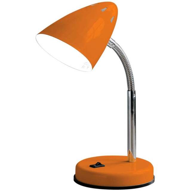 Premier Housewares Orange Gloss Desk Lamp - Size: 13 x 13 x 37cm - Wilko - image 1