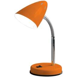 Premier Housewares Orange Gloss Desk Lamp - Size: 13 x 13 x 37cm - Wilko