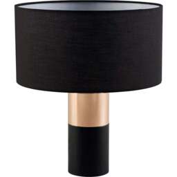 Teamson Home Ayden Black and Brass Finish Table Lamp - Size: 38.7 x 34.3 x 34.3cm - Wilko - thumbnail 1