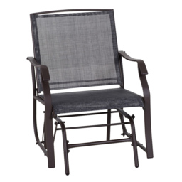 Outsunny Glider Rocking Chair & Table - Size: 92 x 72 x 62.5cm - Grey - Wilko - thumbnail 4