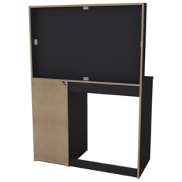 Ava 5 Drawer Black Dressing Table with Mirror - Size: 44 x 97 x 136cm - Birlea - Wilko - thumbnail 7