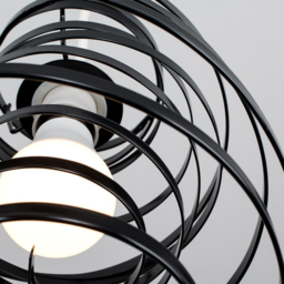 ValueLights Bensson Gloss Black Twisted Pendant Shade - Size: 31 x 30 x 30cm - Wilko - thumbnail 7