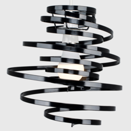 ValueLights Bensson Gloss Black Twisted Pendant Shade - Size: 31 x 30 x 30cm - Wilko - thumbnail 5