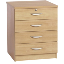 R White Cabinets 4 Drawer Brown Chest of Drawers - Wilko - thumbnail 3