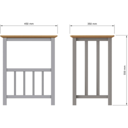 FWStyle Taberno Dove Grey Magazine Table - Wilko - thumbnail 6