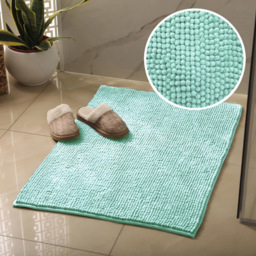 Allure Bath Fashions Duck Egg Chenille Bobble Non Slip Bath Mat 50 x 80cm - Size: 50 x 80 x 1cm - Blue - Wilko - thumbnail 3