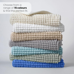 Allure Bath Fashions Duck Egg Chenille Bobble Non Slip Bath Mat 50 x 80cm - Size: 50 x 80 x 1cm - Blue - Wilko - thumbnail 7