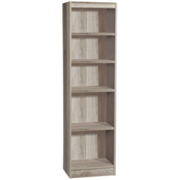 R White Cabinets 5 Shelf Grey Tall Bookcase - Size: 182.8 x 47.6 x 36.6cm - Wilko - thumbnail 3