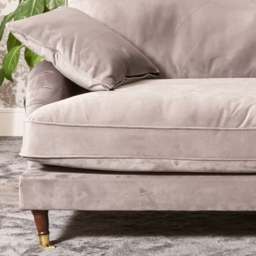 Mackenzie 4 Seater Grey Plush Velvet Sofa - Artemis Home - Wilko - thumbnail 4