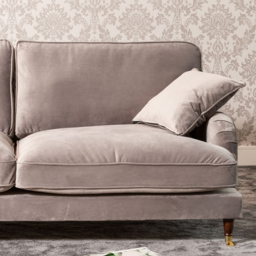 Mackenzie 4 Seater Grey Plush Velvet Sofa - Artemis Home - Wilko - thumbnail 3