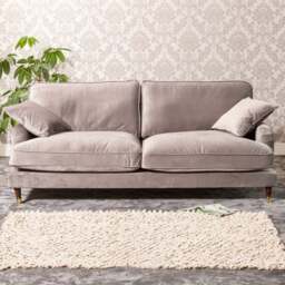 Mackenzie 4 Seater Grey Plush Velvet Sofa - Artemis Home - Wilko - thumbnail 1