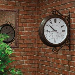 St Helens Double Sided Garden Clock with Thermometer and Hygrometer 49.5cm - Size: 50cm - Wilko - thumbnail 4