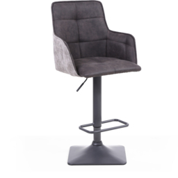 Orion Dark Grey Suede Effect Bar Stool Set of 2 - Wilko - thumbnail 3