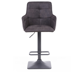 Orion Dark Grey Suede Effect Bar Stool Set of 2 - Wilko - thumbnail 7