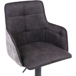 Orion Dark Grey Suede Effect Bar Stool Set of 2 - Wilko - thumbnail 5
