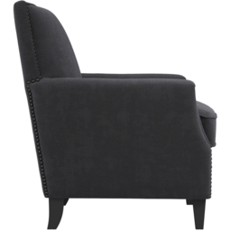 Atticus Anthracite Accent Chair - Size: Single - Black - LPD Home - Wilko - thumbnail 5