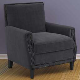 Atticus Anthracite Accent Chair - Size: Single - Black - LPD Home - Wilko