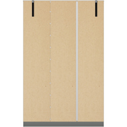 Seconique Denver 3 Door Grey Gloss Wardrobe - Size: 175 x 112 x 48cm - Wilko - thumbnail 7