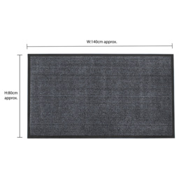JVL Commodore Doormat 80 x 140cm - Grey - JVL Homewares - Wilko - thumbnail 5
