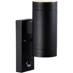 Nordlux Tin Maxi Black Double Sensor Wall Light - Size: 22 x 7.6 x 22cm - Wilko - thumbnail 1