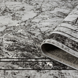 Desire Rugs Obsidian Grey Abstract Frame Rug 200 x 290cm - Size: 290 x 200 x 0.8cm - Wilko - thumbnail 5