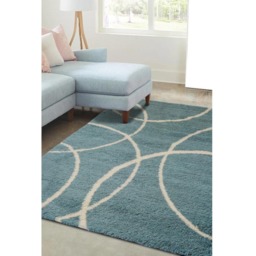 Homemaker Blue and Ivory Bubbles Snug Shaggy Rug 160 x 230cm - Multi - Wilko - thumbnail 5
