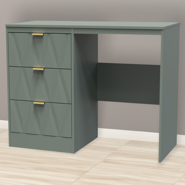Crowndale Las Vegas 3 Drawer Reed Green Dressing Table - Wilko - image 1