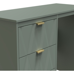 Crowndale Las Vegas 3 Drawer Reed Green Dressing Table - Wilko - thumbnail 6