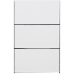 GFW Narrow White High Gloss 3 Tier Shoe Cabinet - Size: 17 x 72 x 112cm - Wilko - thumbnail 5