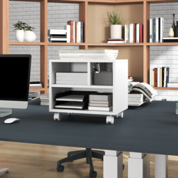 HOMCOM White Storage Printer Cart on Wheels - Size: 36.0 x 30.0 x 40.0cm - Wilko - thumbnail 5