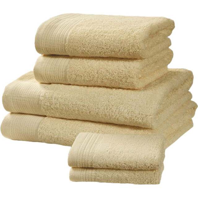 Rapport Home Chatsworth Super Soft 600gsm Combed Cotton Yellow Face Towel - Size: 0.1 x 30 x 30cm - Wilko - image 1