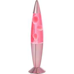 Global Gizmos Pink Wax Rose Gold Chrome Effect Lava Lamp 16 inch - Size: 42 x 10 x 10cm - Multi - Wilko - thumbnail 1