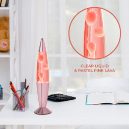 Global Gizmos Pink Wax Rose Gold Chrome Effect Lava Lamp 16 inch - Size: 42 x 10 x 10cm - Multi - Wilko - thumbnail 7