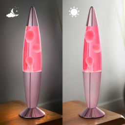 Global Gizmos Pink Wax Rose Gold Chrome Effect Lava Lamp 16 inch - Size: 42 x 10 x 10cm - Multi - Wilko - thumbnail 5