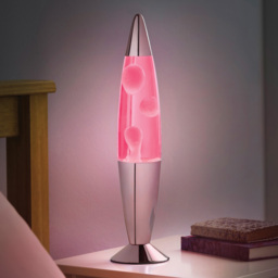 Global Gizmos Pink Wax Rose Gold Chrome Effect Lava Lamp 16 inch - Size: 42 x 10 x 10cm - Multi - Wilko - thumbnail 3