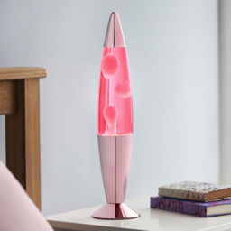 Global Gizmos Pink Wax Rose Gold Chrome Effect Lava Lamp 16 inch - Size: 42 x 10 x 10cm - Multi - Wilko - thumbnail 4