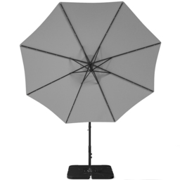 Living and Home Grey LED Cantilever Parasol with Cross Base and Square Base 3m - Size: 260 x 300 x 300cm - Wilko - thumbnail 4
