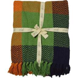 Allure Home Fashions Multicoloured Check Herringbone Throw 150 x 200cm - Wilko